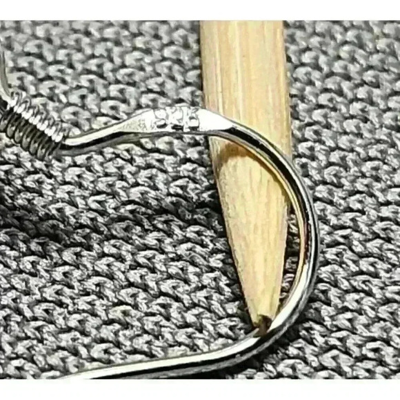 Vintage Sterling Silver & Agate Dangle Drop Earrings Pierced .925 Southwestern - Picture 6 of 6